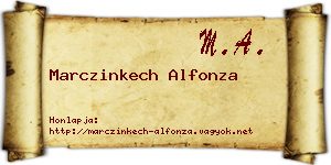 Marczinkech Alfonza névjegykártya